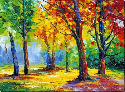 Картина Парк в стиле импрессионизма №10