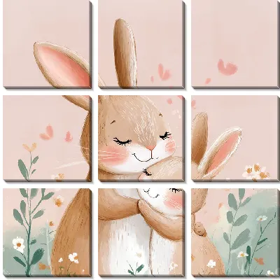 Модульная картина Веселые животные №5