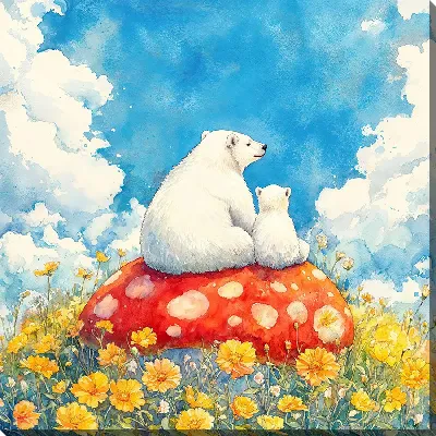 Картина маслом Веселые животные №9