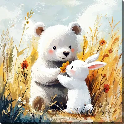 Картина маслом Веселые животные №10