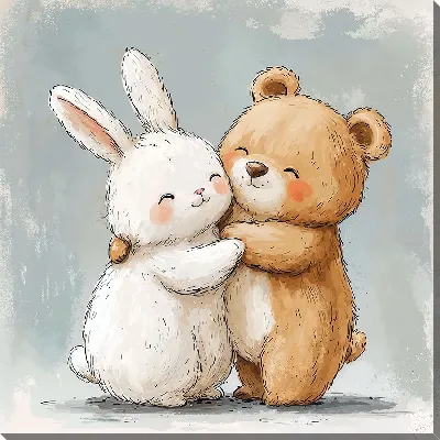 Картина маслом Веселые животные №15