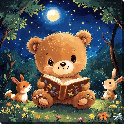 Картина маслом Веселые животные №16