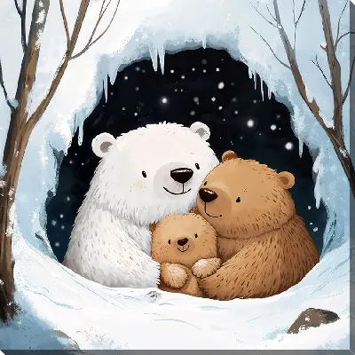 Картина маслом Веселые животные №17