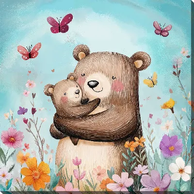 Картина маслом Веселые животные №19