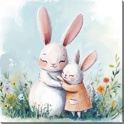 Картина маслом Веселые животные №20