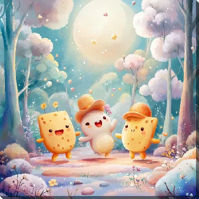 Картина маслом Веселые животные №23