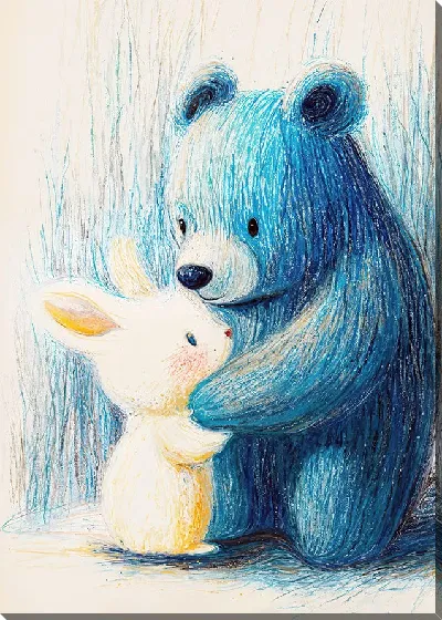 Картина маслом Веселые животные №25