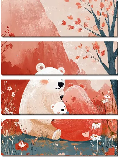 Модульная картина Веселые животные №27