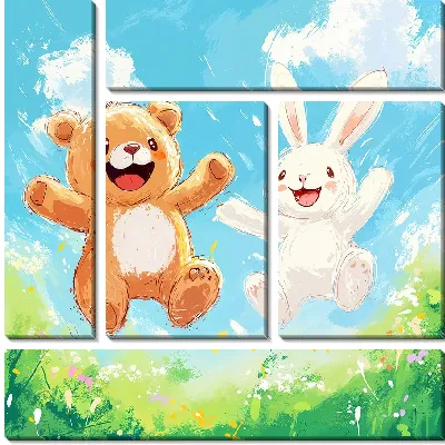 Модульная картина Веселые животные №33
