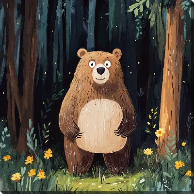 Картина маслом Веселые животные №37