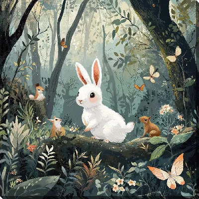 Картина маслом Веселые животные №45