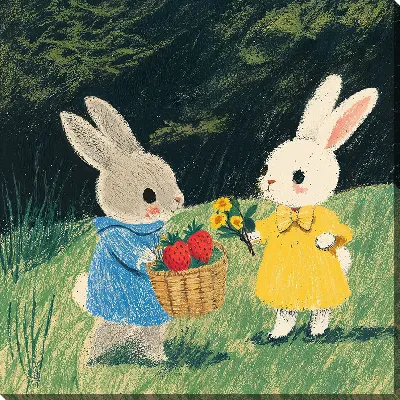 Картина маслом Веселые животные №46