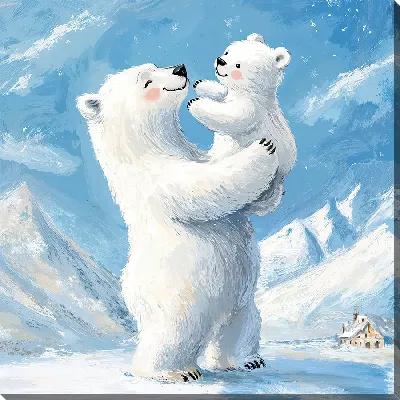 Картина маслом Веселые животные №47