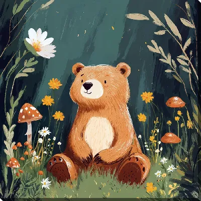 Картина маслом Веселые животные №50