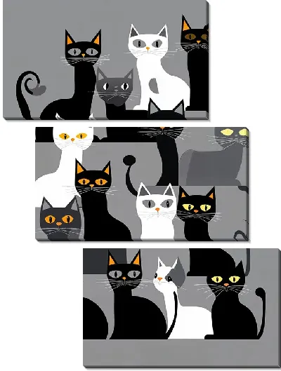 Модульная картина Весёлые котики №7