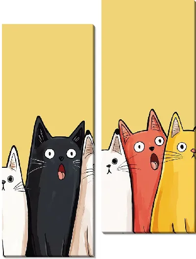 Модульная картина Весёлые котики №19