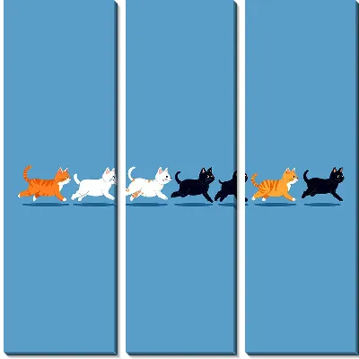 Модульная картина Весёлые котики №20