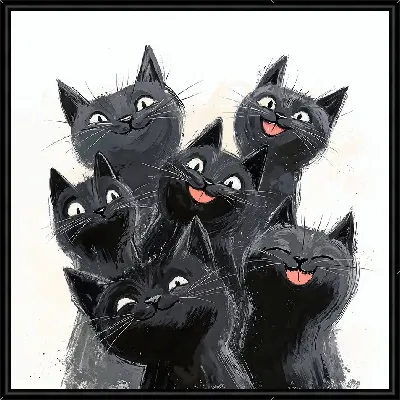 Картина Весёлые котики №21