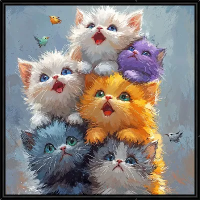 Картина Весёлые котики №23