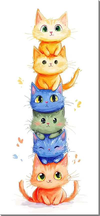 Картина маслом Весёлые котики №29
