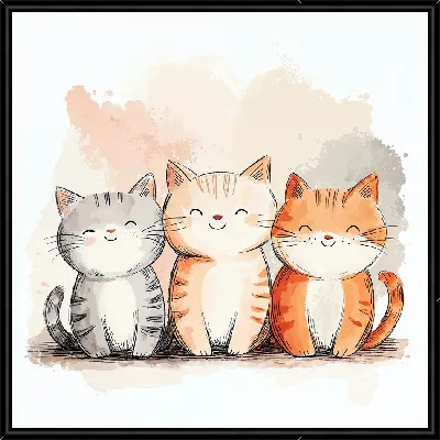 Картина Весёлые котики №31
