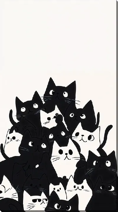 Картина маслом Весёлые котики №35