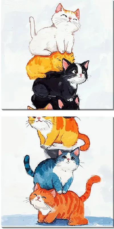 Модульная картина Весёлые котики №45