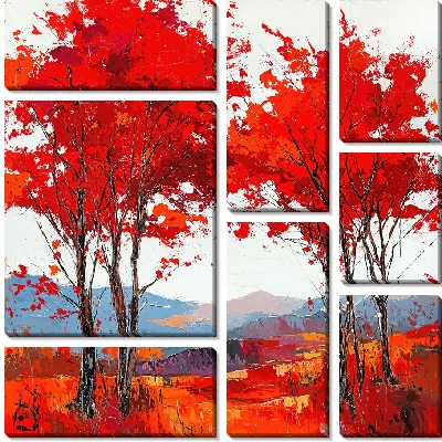Модульная картина Арт природа деревьев №1