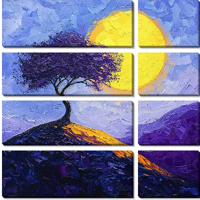 Модульная картина Арт природа деревьев №2