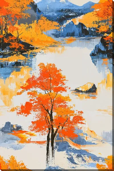 Постер Арт природа деревьев №4