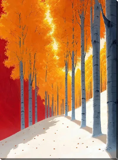 Картина маслом Арт природа деревьев №7