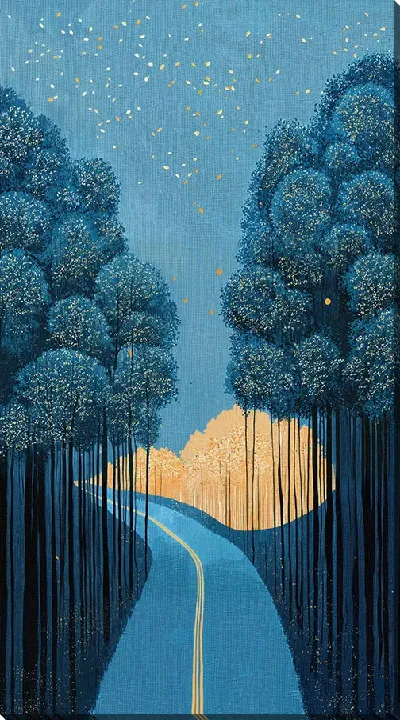 Картина маслом Арт природа деревьев №8