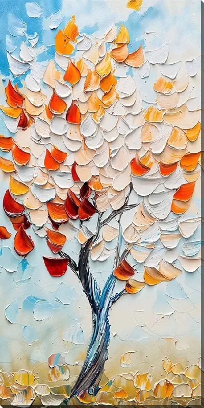 Картина маслом Арт природа деревьев №10