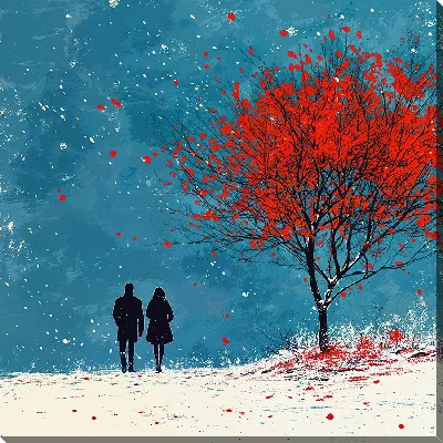 Картина маслом Арт природа деревьев №29