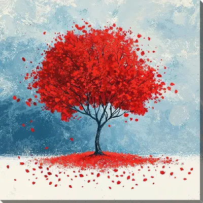 Картина маслом Арт природа деревьев №30