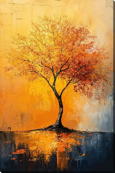 Картина маслом Арт природа деревьев №31