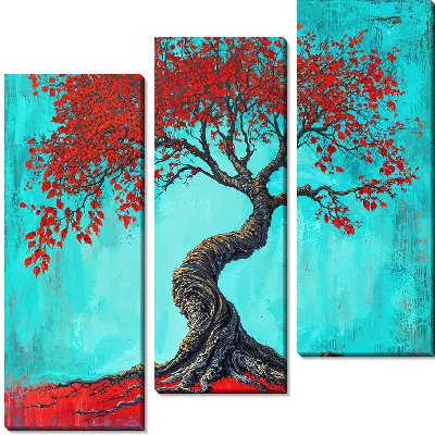 Модульная картина Арт природа деревьев №32