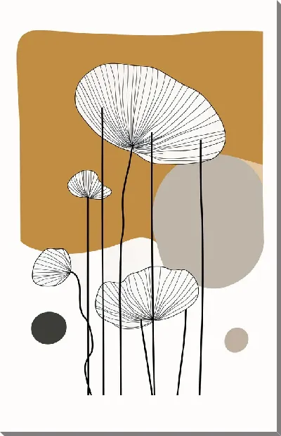 Картина маслом Белые цветы №56