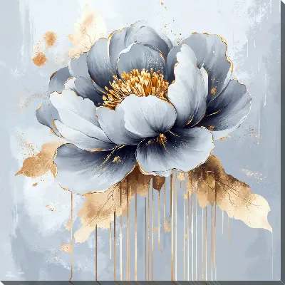 Картина маслом Белые цветы №73