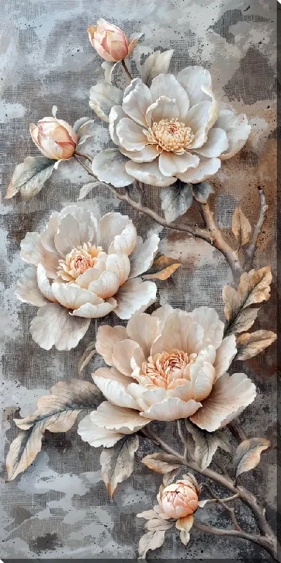 Картина маслом Белые цветы №93