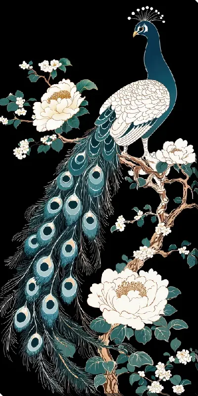 Картина маслом Павлин №17