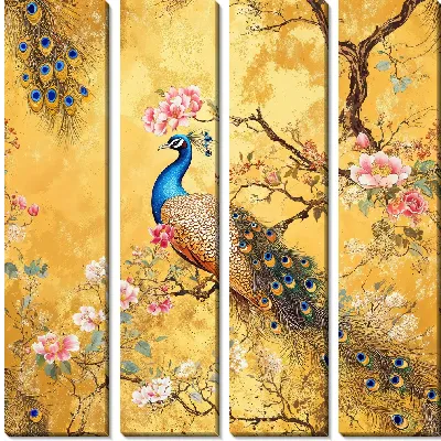 Модульная картина Павлин №19