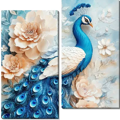 Модульная картина Павлин №20