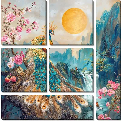 Модульная картина Павлин №27