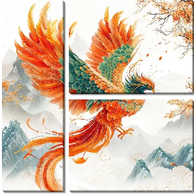 Модульная картина Жар-птица №28