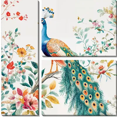 Модульная картина Павлин №29