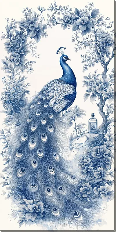 Картина маслом Павлин №31