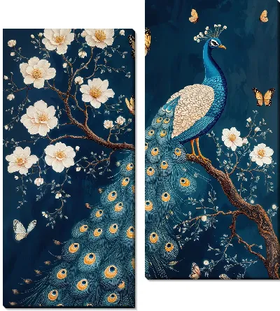 Модульная картина Павлин №33