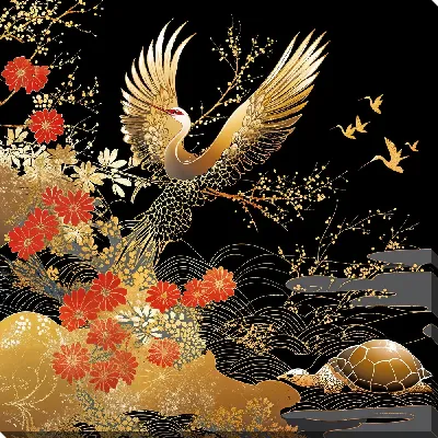 Картина маслом Аист №38