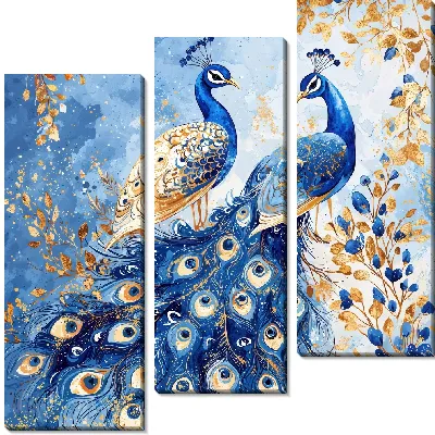 Модульная картина Павлин №39